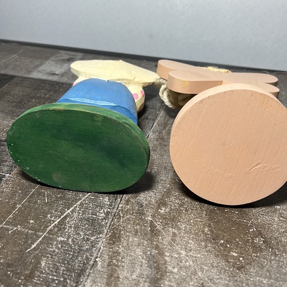 Vintage Hand Made Wooden Angels Made Bend Oregon - Picture 4 of 4